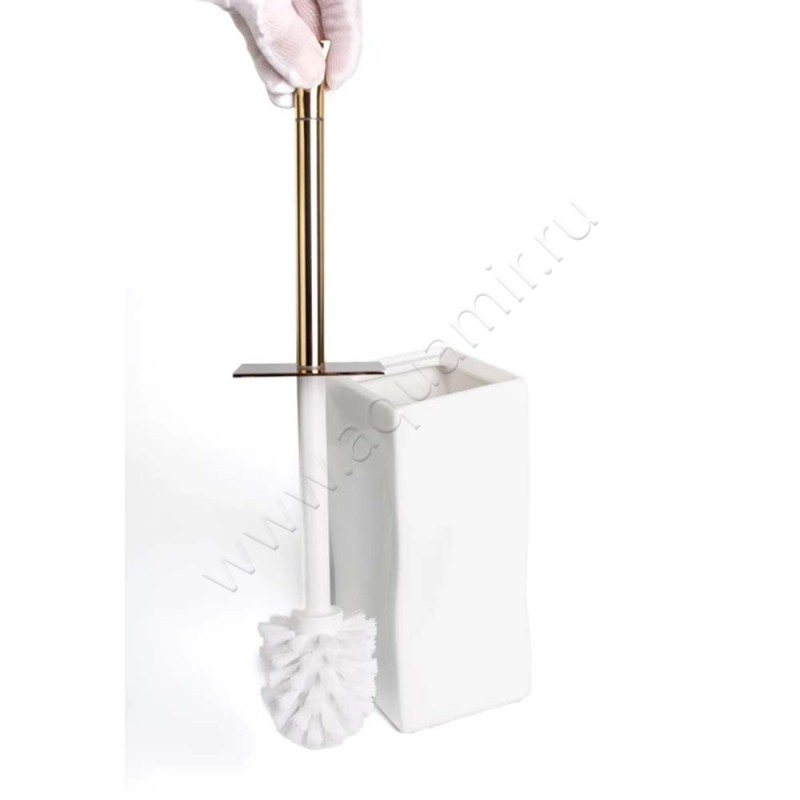 Ершик Stilhaus Prisma Золото/Белый PR79616BI в интерьере