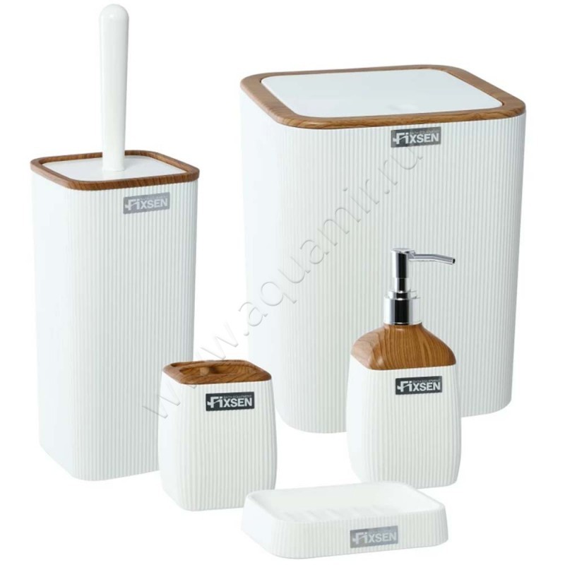 Ершик Fixsen White Wood Белый/Коричневый FX4025 в интерьере