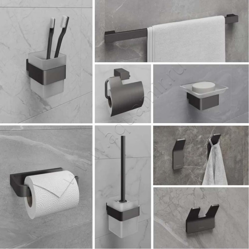 Ершик Lemark Smooth Line Графитовый 9766021 в интерьере