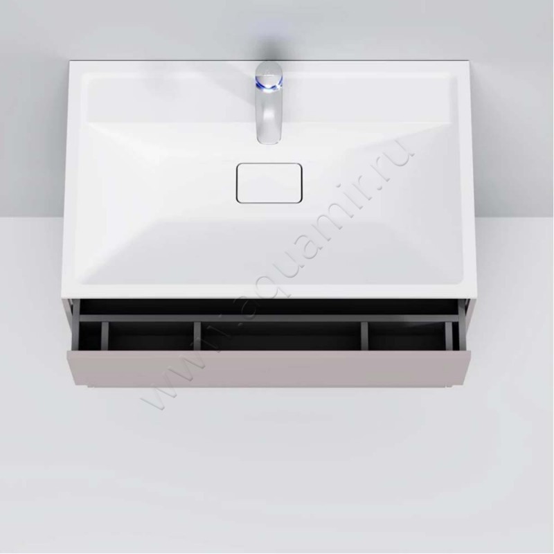 Тумба под раковину AM.PM Inspire V2.0 80,8 см, серый матовый M50AFHX0803EGM в интерьере