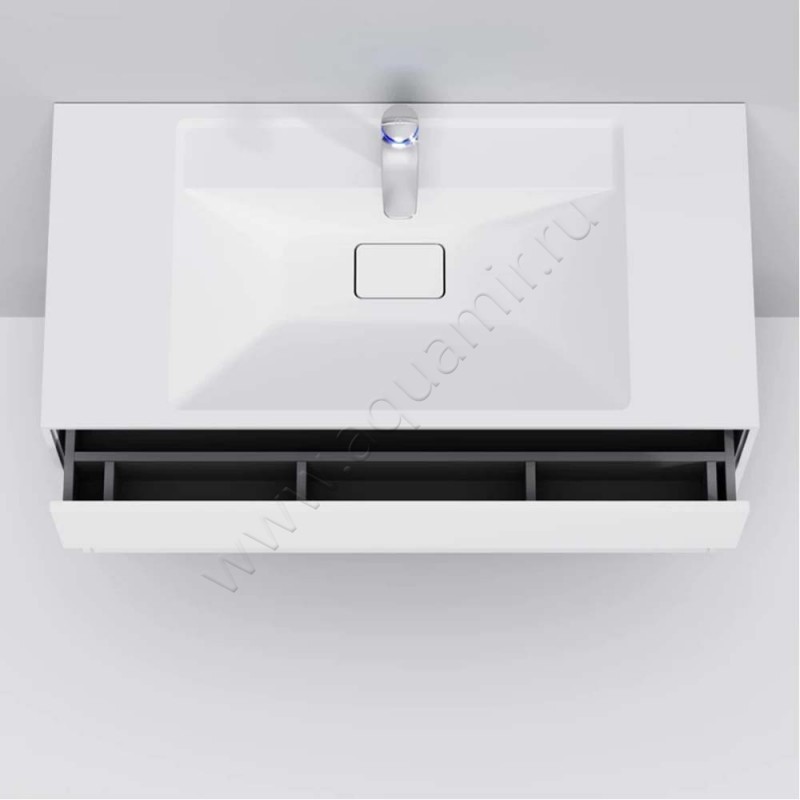 Тумба под раковину AM.PM Inspire V2.0 100,8 см, белый матовый M50AFHX1003WM в интерьере