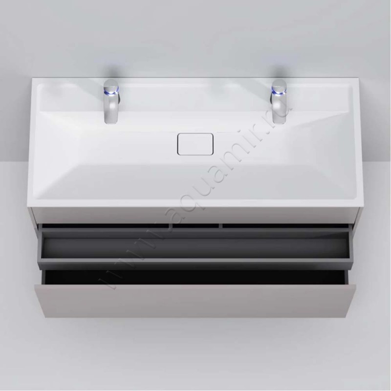 Тумба под раковину AM.PM Inspire V2.0 120,8 см, серый матовый M50AFHX1203EGM в интерьере