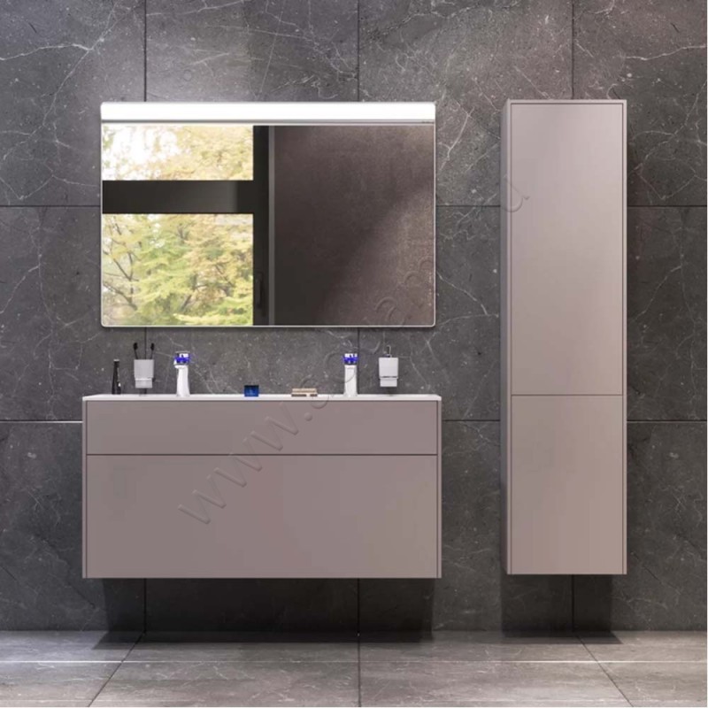 Тумба под раковину AM.PM Inspire V2.0 120,8 см, серый матовый M50AFHX1203EGM в интерьере