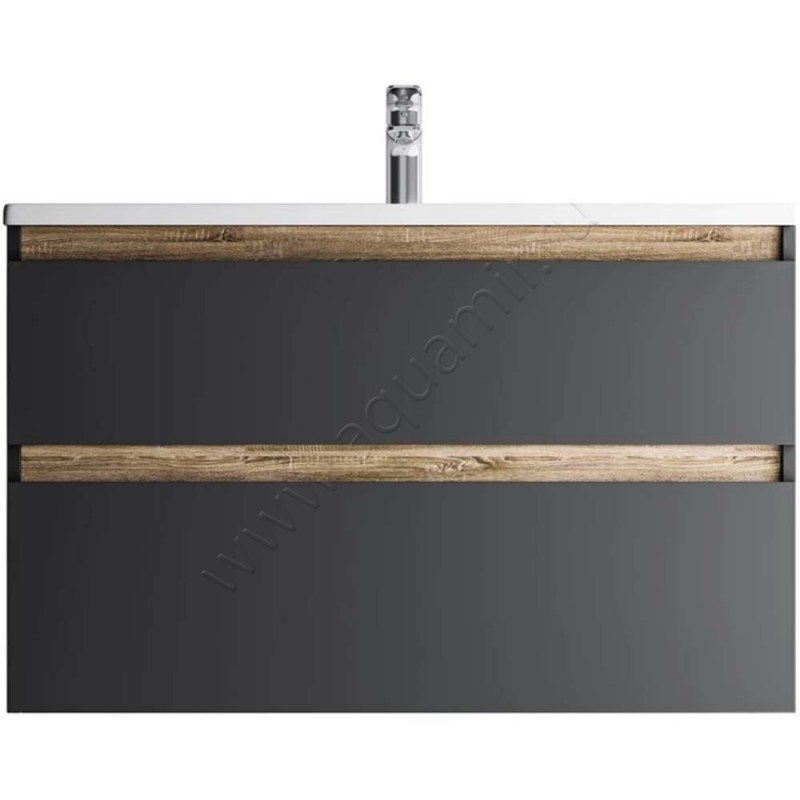 Тумба под раковину AM.PM X-Joy 97 см, черный матовый M85AFHX1002BM в интерьере