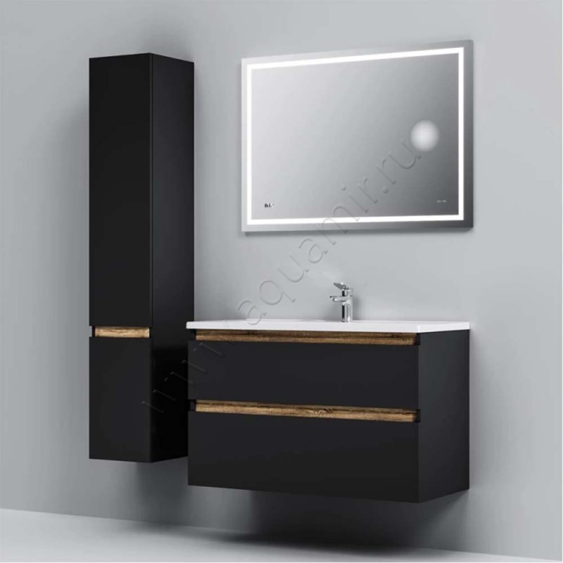 Тумба под раковину AM.PM X-Joy 97 см, черный матовый M85AFHX1002BM в интерьере