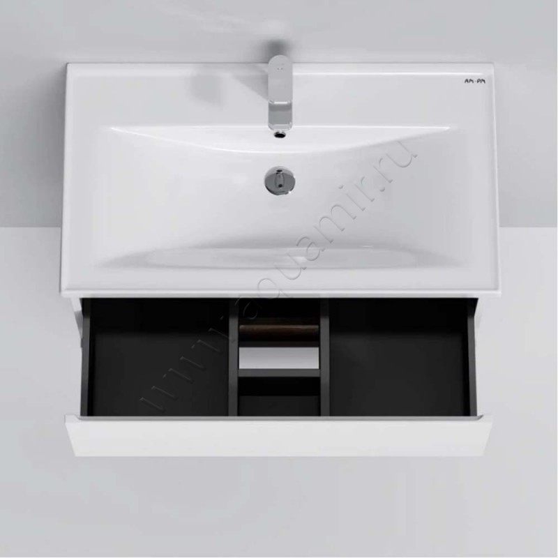 Тумба под раковину AM.PM X-Joy 77 см, белый глянец M85AFSX0802WG в интерьере