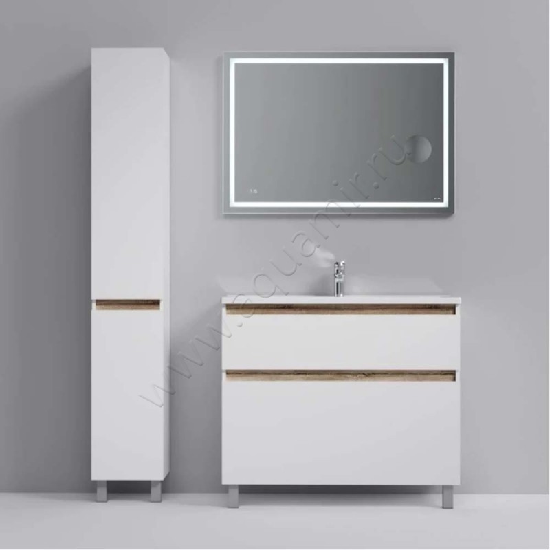 Тумба под раковину AM.PM X-Joy 97 см, белый глянец M85AFSX1002WG в интерьере