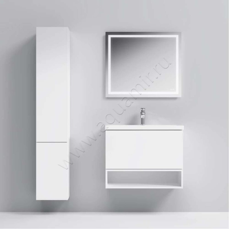 Тумба под раковину AM.PM Gem 75 см, белый глянец M90FHX07521WG в интерьере