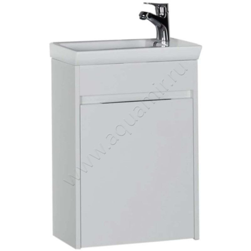 Тумба под раковину Aquanet Дувр 44 см, белый 00182607 в интерьере