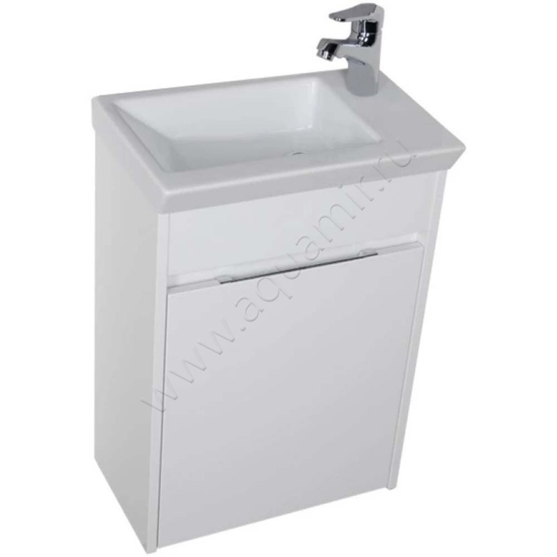 Тумба под раковину Aquanet Дувр 44 см, белый 00182607 в интерьере