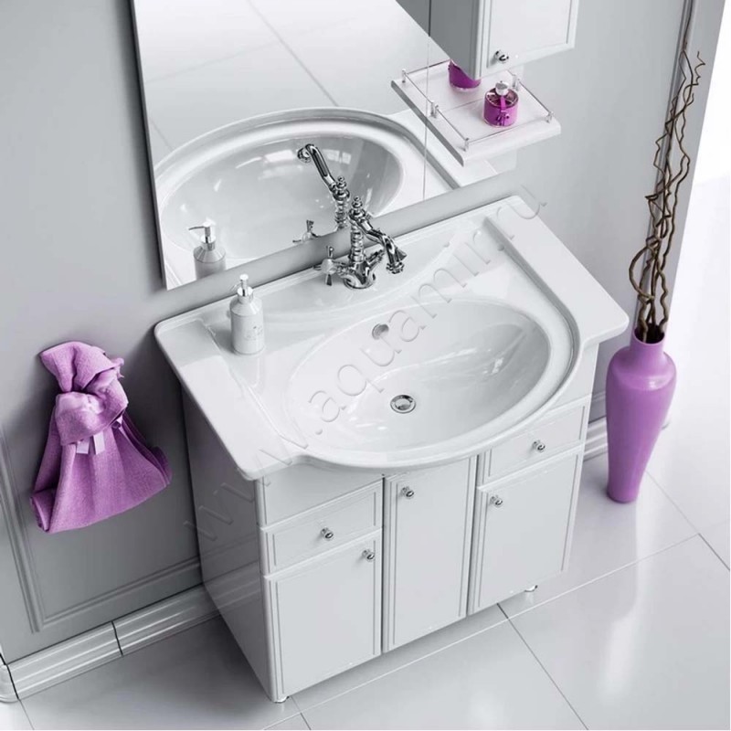 Тумба под раковину Aqwella Barcelona BA0108K в интерьере