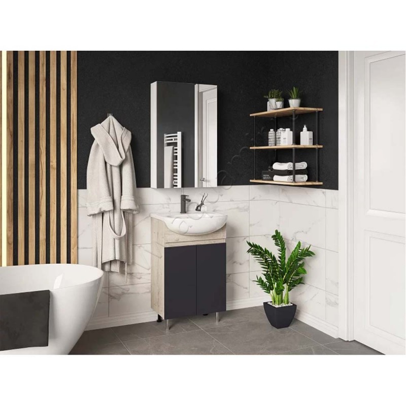 Тумба под раковину Misty Поло ОПОЛ070600142ДП в интерьере