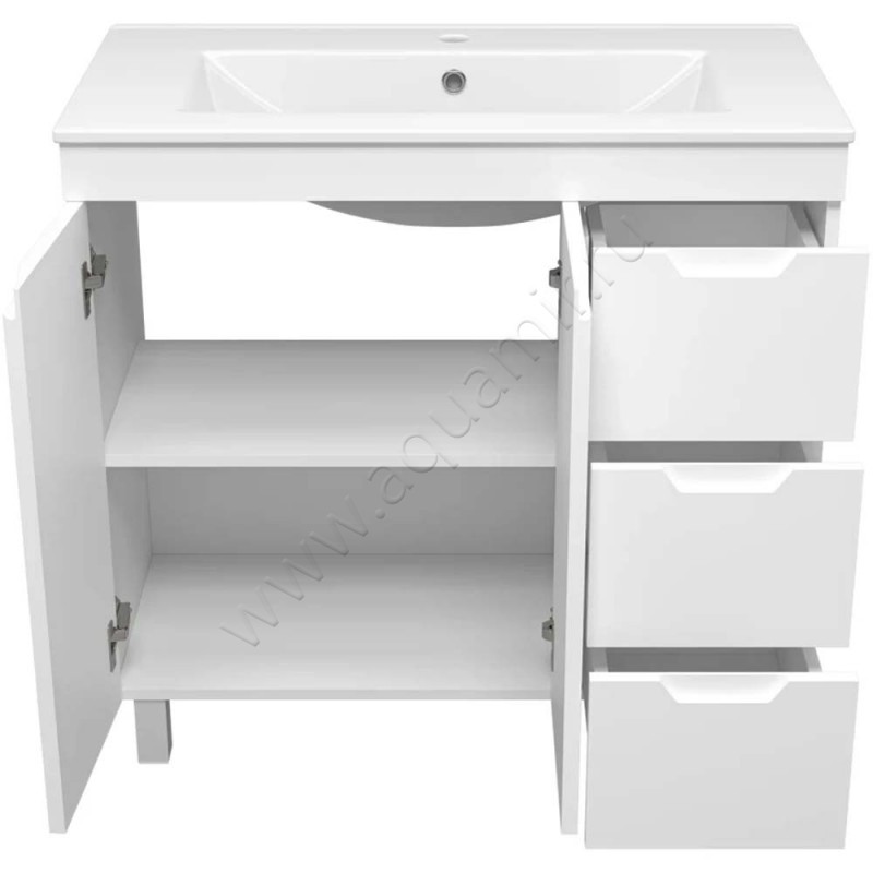 Тумба под раковину Misty Оптима ПОПТ07090011П3Я в интерьере