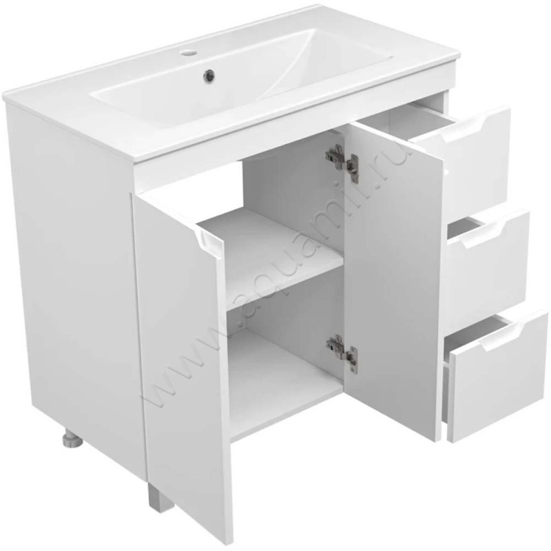 Тумба под раковину Misty Оптима ПОПТ07090011П3Я в интерьере