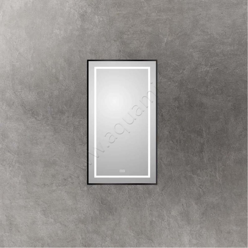 Зеркало с подсветкой BelBagno Kraft SPCKRAFT500900LEDTCHWARMNERO в интерьере