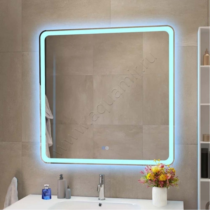 Зеркало с подсветкой Cezares CZRSPCMC800800RGBTCH в интерьере