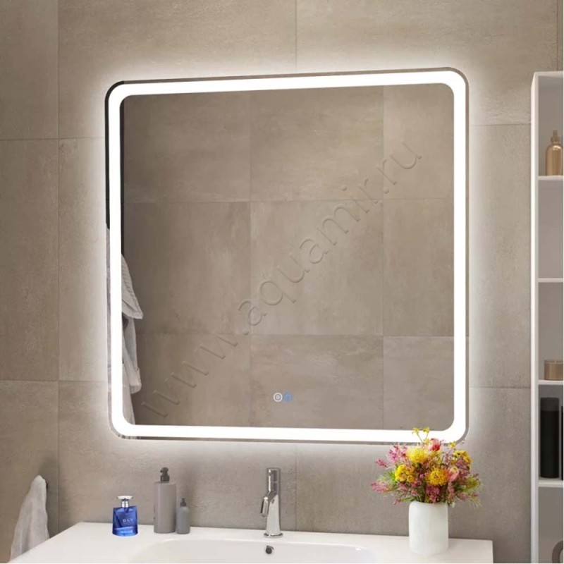 Зеркало с подсветкой Cezares CZRSPCMC800800RGBTCH в интерьере