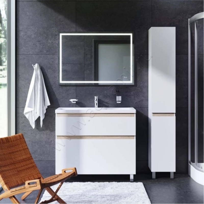 Зеркало с подсветкой AM.PM Gem M91AMOX1001WG в интерьере