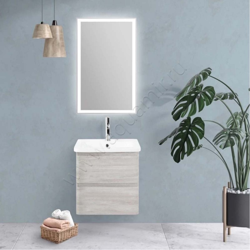 Зеркало с подсветкой BelBagno SPCGRT500800LEDBTN в интерьере