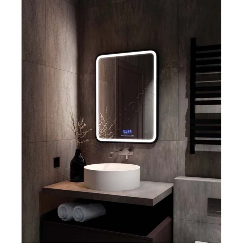 Зеркало с подсветкой Art&Max Genova AMGEN600800SFMFP в интерьере