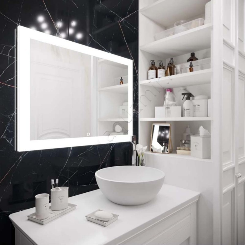 Зеркало с подсветкой Art&Max Soli AMSOL1200800DSFH в интерьере