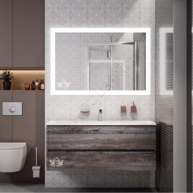 Зеркало с подсветкой Art&Max Soli AMSOL1200800DSFH в интерьере
