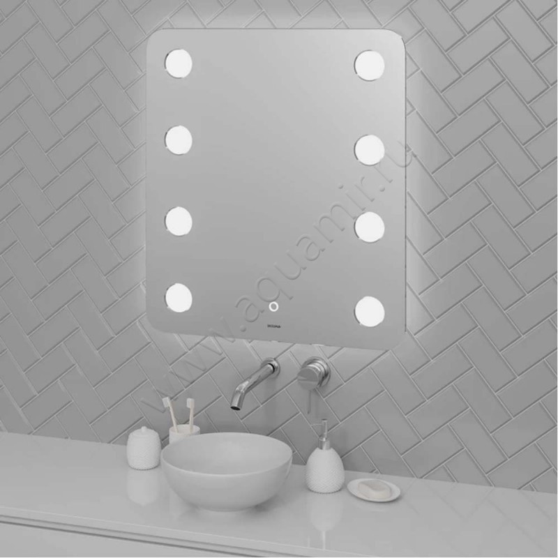 Зеркало с подсветкой Grossman Neon 147080 в интерьере