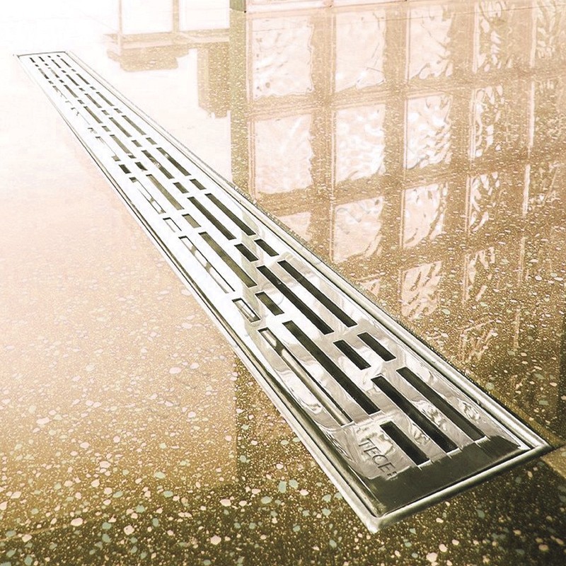 Решетка для слива TECE Drainline “basic” 120 см 601210 в интерьере
