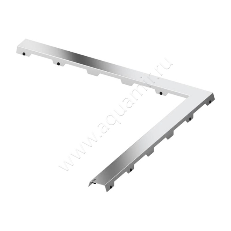 Решетка угловая TECE Drainline “steel II” 90X90 610982 в интерьере