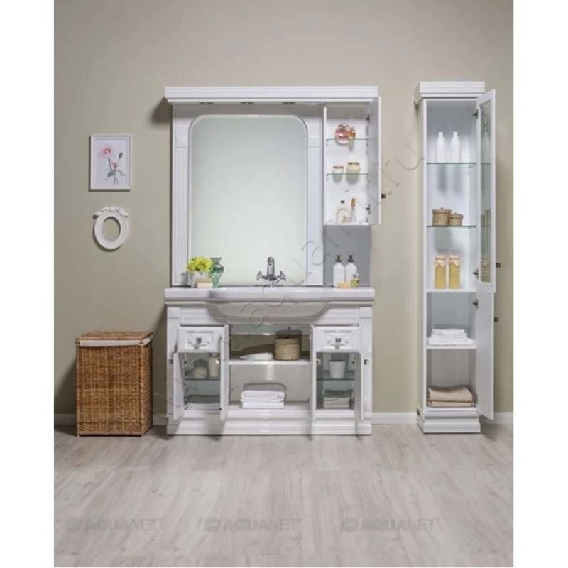 Шкаф-пенал Aquanet Фредерика 00175755 в интерьере