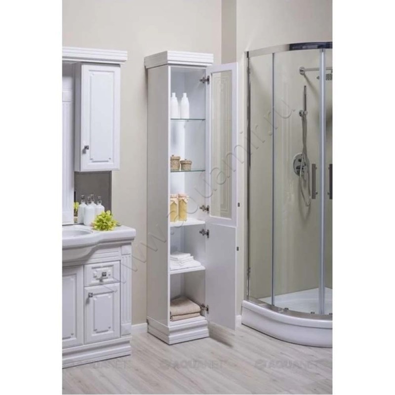 Шкаф-пенал Aquanet Фредерика 00175755 в интерьере