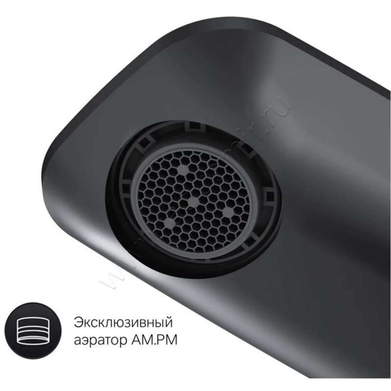 Смеситель для раковины AM.PM Inspire V2.0 сенсорный, черный матовый F50A02322 в интерьере