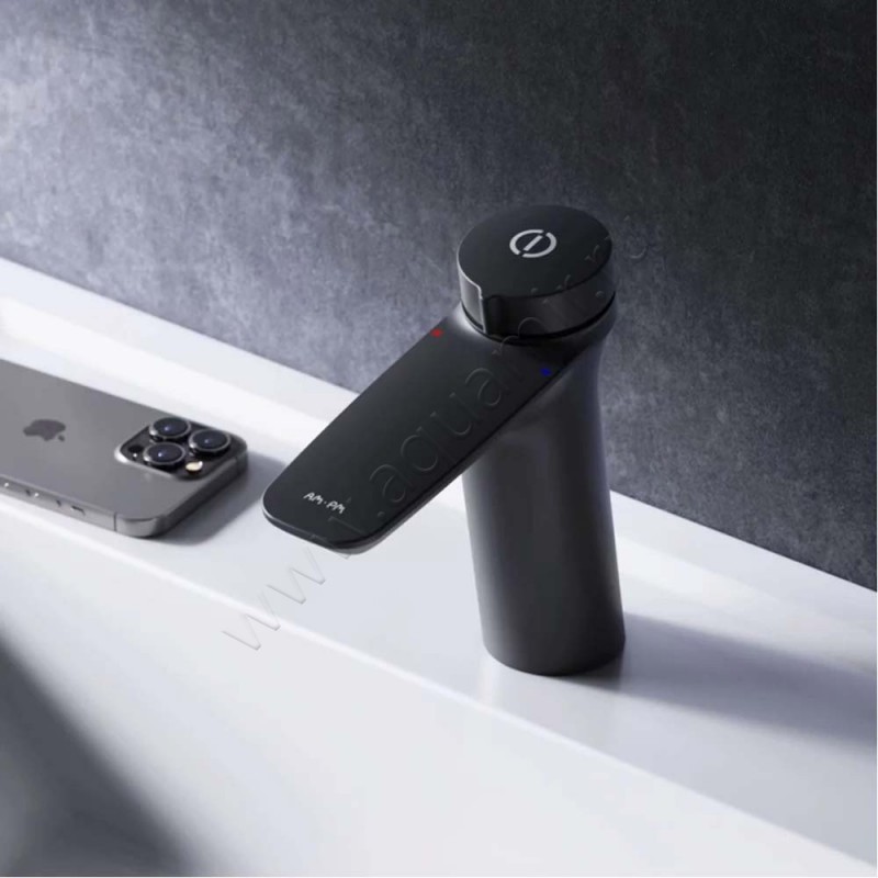 Смеситель для раковины AM.PM Inspire V2.0 черный матовый F50A02522 в интерьере
