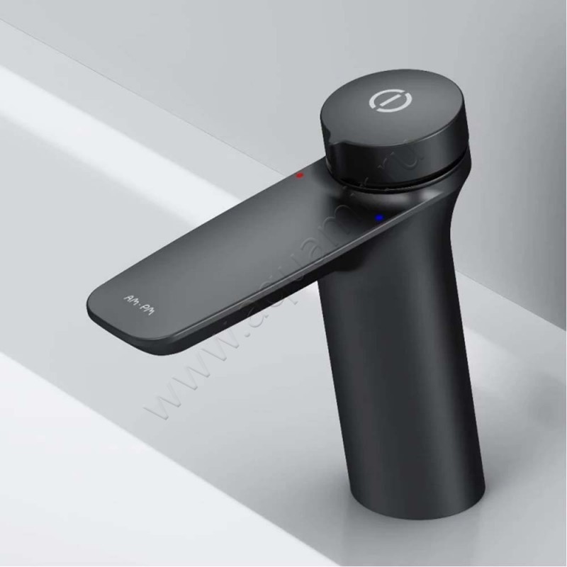 Смеситель для раковины AM.PM Inspire V2.0 черный матовый F50A02522 в интерьере