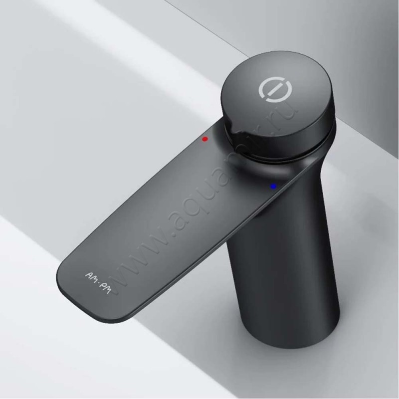 Смеситель для раковины AM.PM Inspire V2.0 черный матовый F50A02522 в интерьере