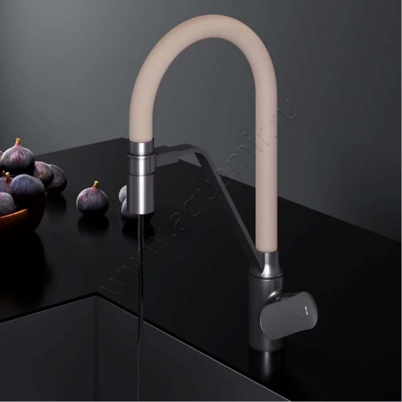 Смеситель для кухни AM.PM Like бежевый/черный матовый F8007826 в интерьере