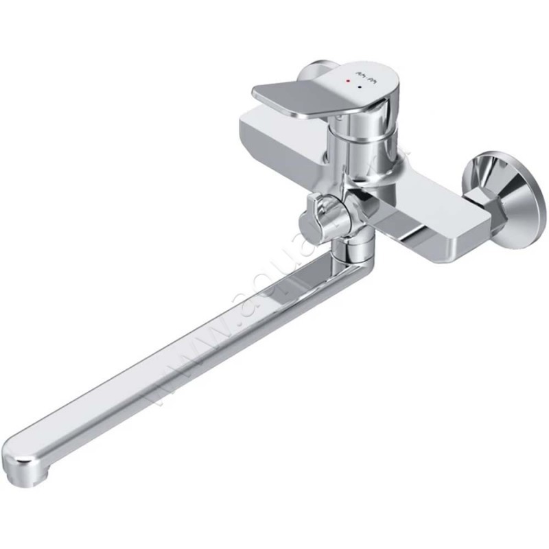 Смеситель для ванны AM.PM X-Joy с длинным изливом, хром F85A90000 в интерьере