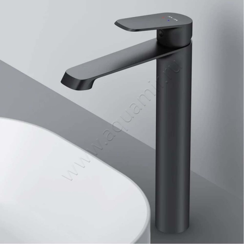 Смеситель для раковины AM.PM Func черный матовый F8F92022 в интерьере