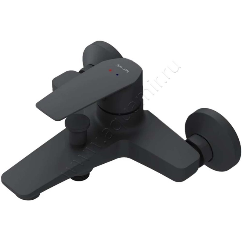 Смеситель для ванны AM.PM Gem черный матовый F90A10022 в интерьере