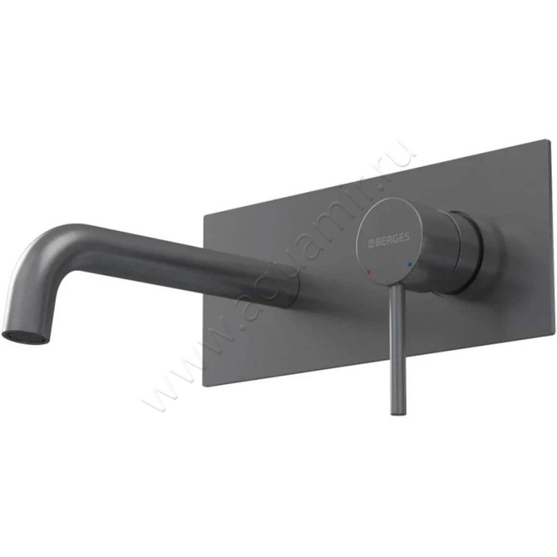 Смеситель Berges Wasserhaus Ventas R сталь матовый 076015 в интерьере
