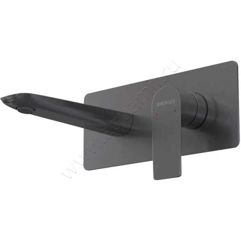 Смеситель Berges Wasserhaus Ventas S сталь матовый 076013 в интерьере