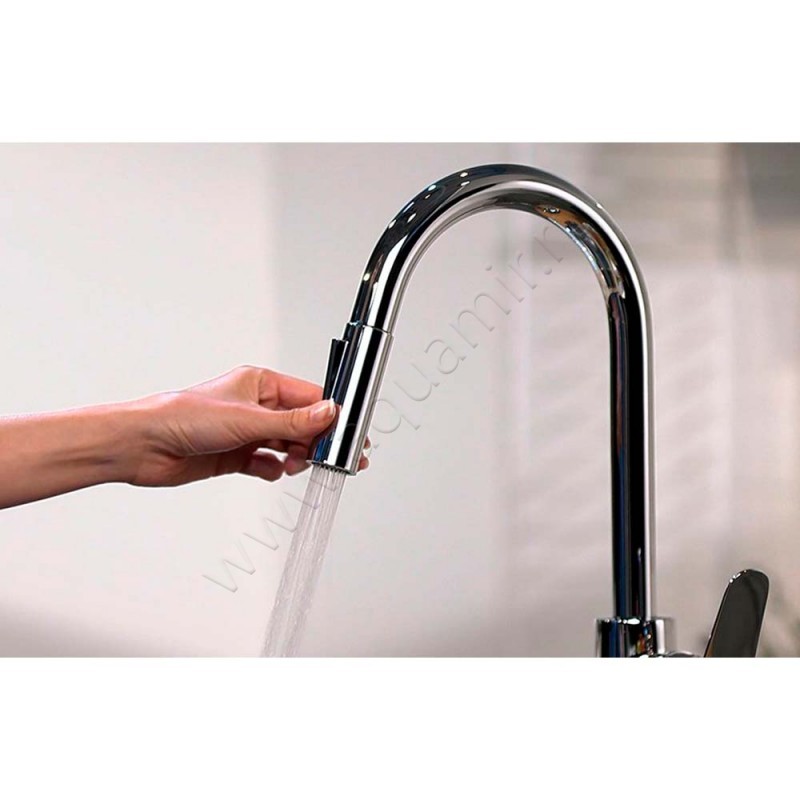 Однорычажный смеситель для кухни Hansgrohe Focus M41 хром 31815000 в интерьере