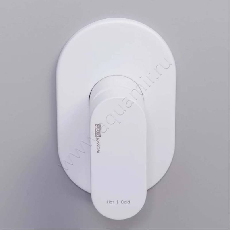 Смеситель Wasserkraft Mindel белый 8551 в интерьере