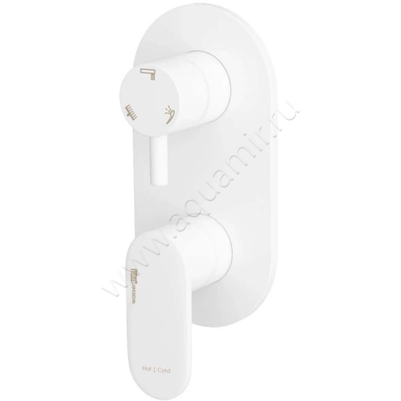 Смеситель Wasserkraft Mindel белый 8571 в интерьере