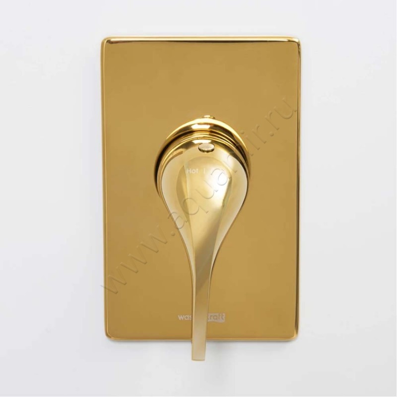 Смеситель Wasserkraft Sauer золото 7151 в интерьере