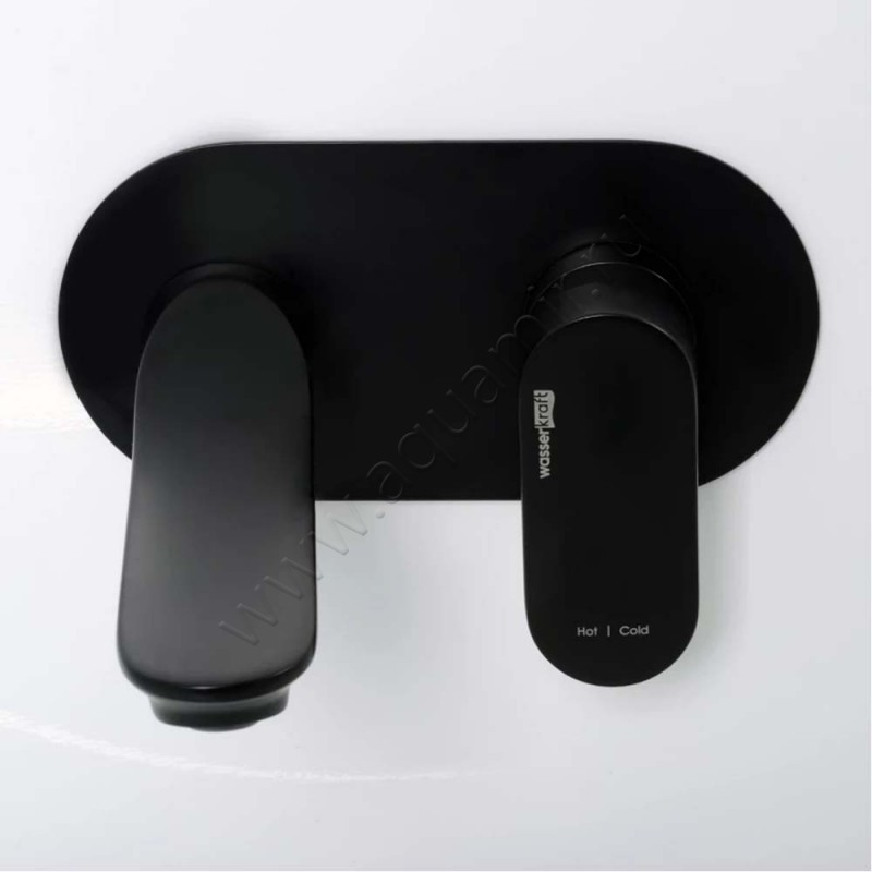 Смеситель Wasserkraft Elbe черный 7430 в интерьере