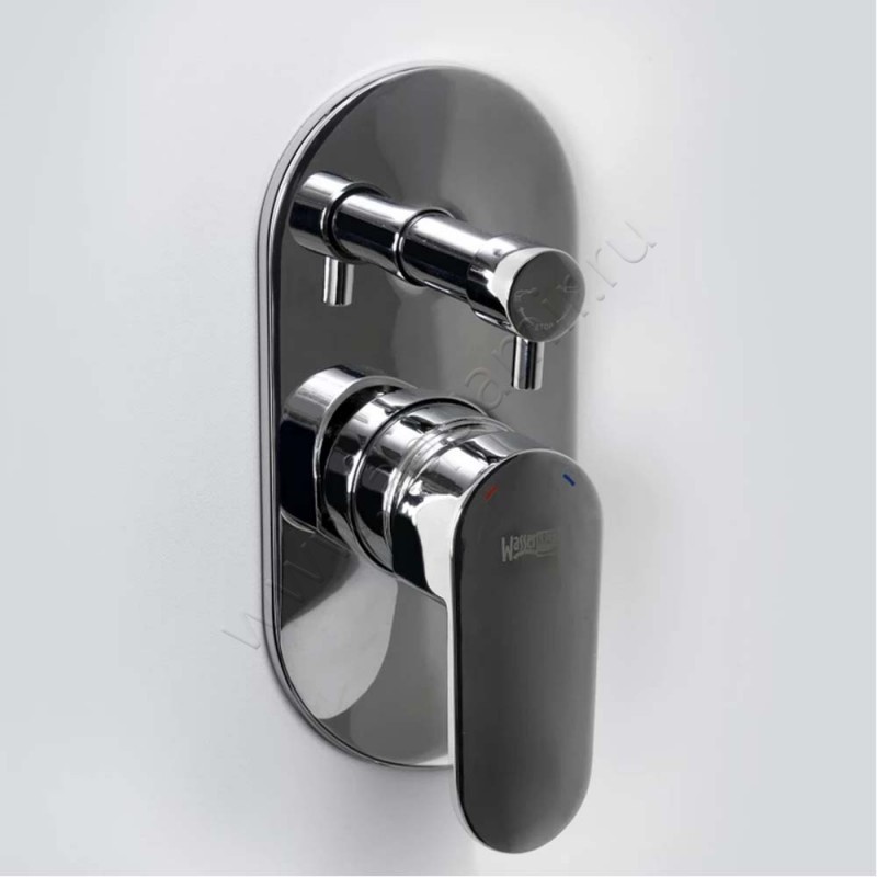 Смеситель для ванны Wasserkraft Donau хром 5341 в интерьере