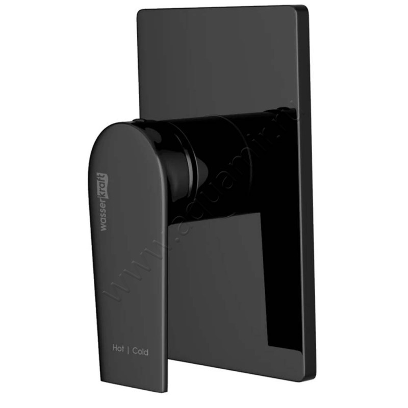 Смеситель Wasserkraft Glan черный 6651 в интерьере