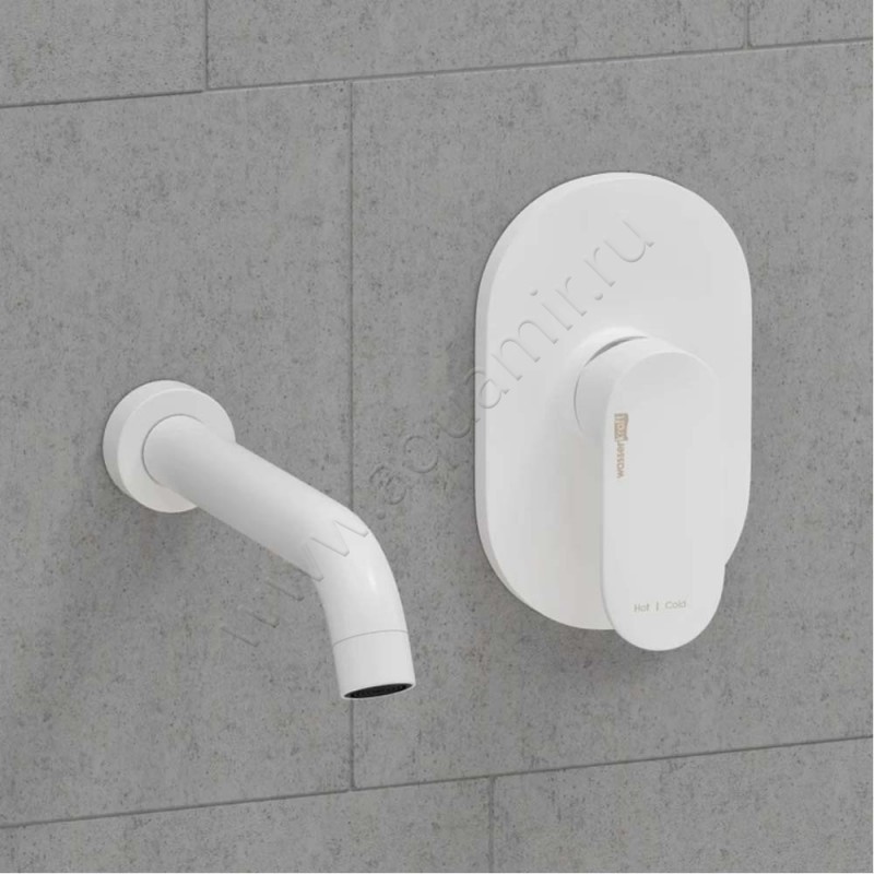 Смеситель Wasserkraft Mindel белый матовый A85593 в интерьере