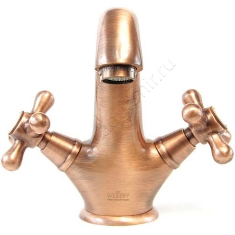 Смеситель для раковины Webert Armony медь AM700102060 в интерьере